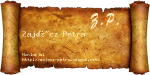 Zajácz Petra névjegykártya